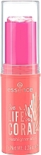 Róż w sztyfcie do twarzy - Essence Live Life In Coral Blushlighter Stick — Zdjęcie N2