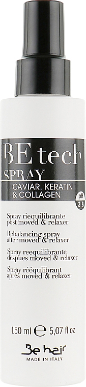 Spray regenerujący po zabiegach chemicznych do włosów - Be Hair Be Tech Rebalancing Spray — Zdjęcie N1
