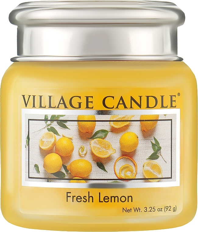 Świeca zapachowa w słoiczku Świeża cytryna - Village Candle Fresh Lemon — Zdjęcie N1