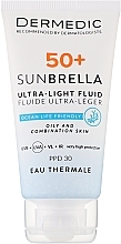 Kup Ultralekki krem ​​ochronny SPF 50+ do skóry tłustej i mieszanej - Dermedic 50+ Sunbrella Ultra-light Fluid