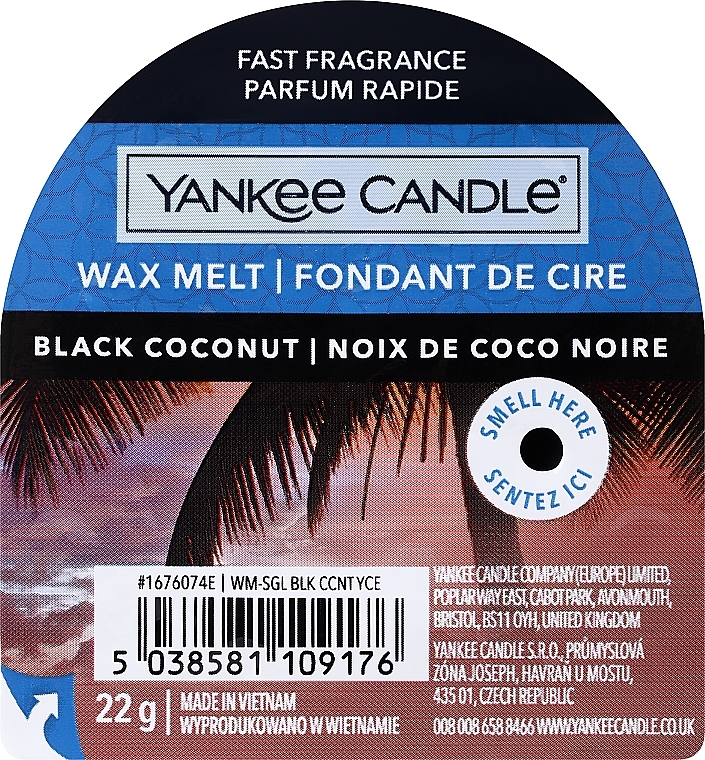 Wosk zapachowy - Yankee Candle Black Coconut Wax Melt