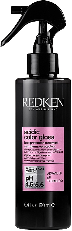 Spray termoochronny chroniący kolor i połysk włosów farbowanych - Redken Acidic Color Gloss Heat Protection Treatment — Zdjęcie N1