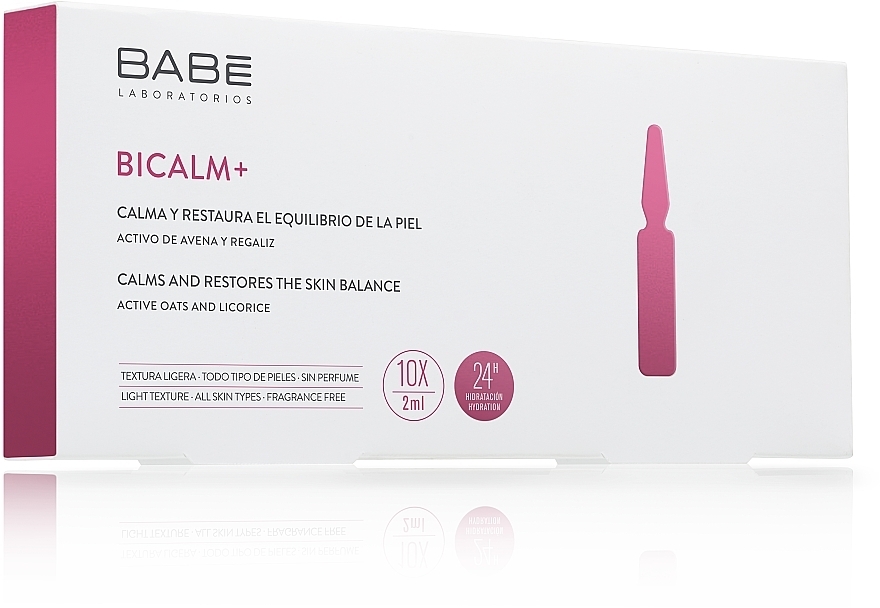 Koncentrat w ampułkach do usuwania objawów kuperozy i podrażnień skóry - Babé Laboratorios Bicalm+ Ampoule Solutions — Zdjęcie N1