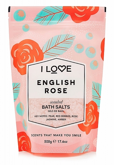 Sól do kąpieli o zapachu angielskiej róży - I Love Cosmetics English Rose Scented Bath Salts — Zdjęcie N1