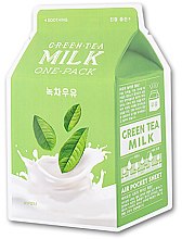 Maska na tkaninie do twarzy Zielona herbata - A'pieu Green Tea Milk One-Pack — Zdjęcie N1