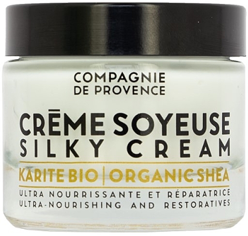Ultraodżywczy jedwabny krem do twarzy z organicznym masłem shea - Compagnie De Provence Organic Shea Silky Cream — Zdjęcie N1