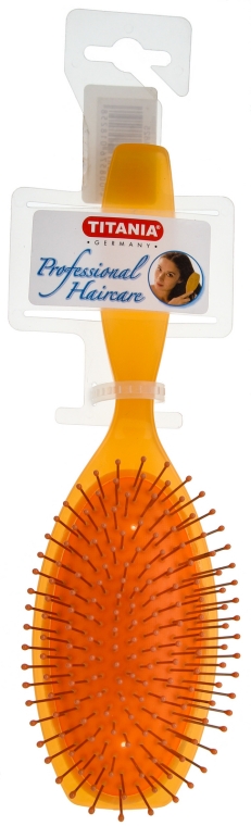 Szczotka do włosów, pomarańczowa - Titania Oval Hair Brush