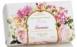 Kup Naturalne mydło w kostce Róża i geranium - Saponificio Artigianale Fiorentino Rose And Geranium Soap