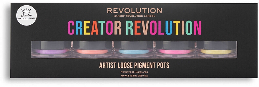 Zestaw pigmentów - Makeup Revolution Creator Revolution Artist Pigment Pot Set (pigment/5x0.8g) — Zdjęcie N2