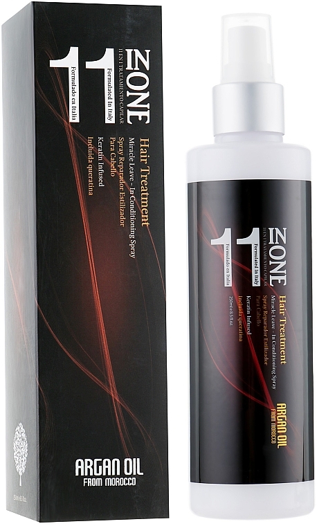 Olejek w sprayu 11w1 do regeneracji włosów - Clever Hair Cosmetics Argan Oil&Keratin 11 in One — Zdjęcie N2