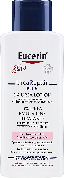Lekki nawilżający lotion do ciała do skóry suchej - Eucerin UreaRepair PLUS Lotion 5% Urea — Zdjęcie N1