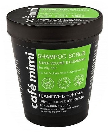 Szampon-peeling do włosów Superobjętość i oczyszczenie - Cafe Mimi Scrub Shampoo