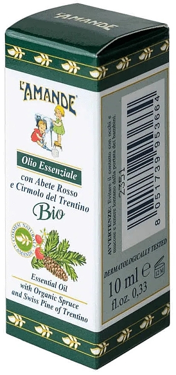Olejek eteryczny Świerk i Sosna Trentino - L'Amande Regionali Abete Rosso E Cirmolo Del Trentino Essential Oil — Zdjęcie N3