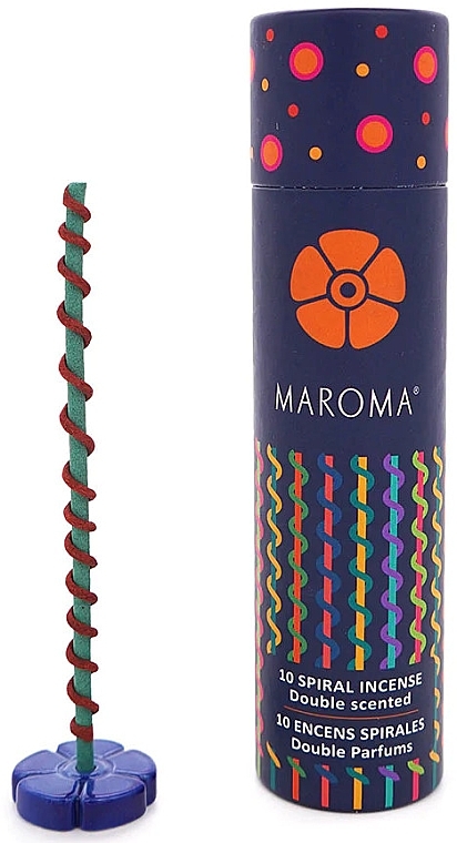 Zestaw kadzidełek №2 - Maroma Encens d'Auroville Double Scented Spiral Incense Sticks Yellow — Zdjęcie N2