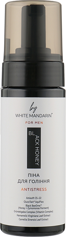 Pianka do golenia - White Mandarin For Men Black Honey Antistress — Zdjęcie N1