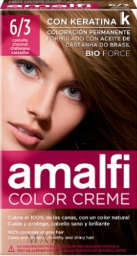 PRZECENA! Kremowa farba do włosów - Amalfi Color Creme Hair Dye * — Zdjęcie 6/3 - Chestnut