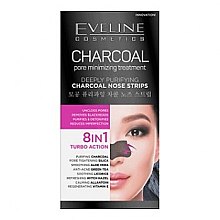 Kup Głęboko oczyszczające paski na nos 8 w 1 - Eveline Cosmetics Charcoal