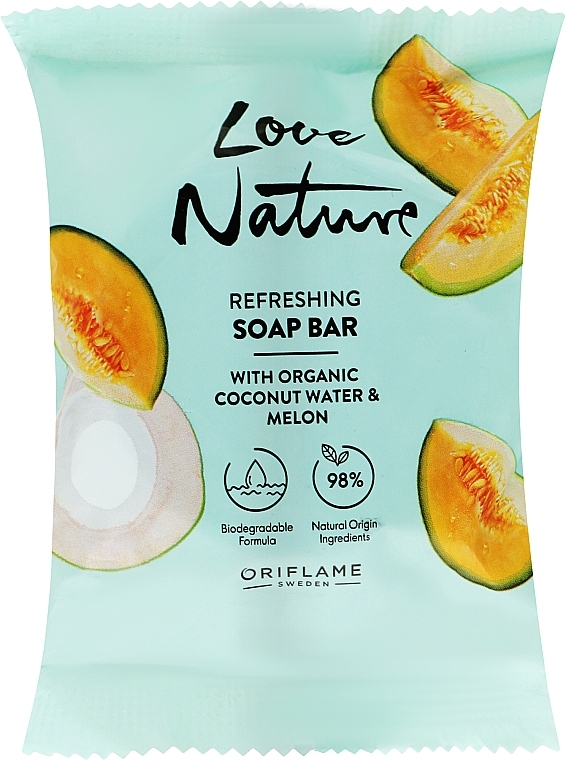 Ożywcze mydło z organiczną wodą kokosową i melonem - Oriflame Love Nature