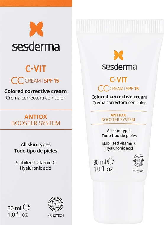Krem CC do twarzy - SesDerma Laboratories C-VIT CC Cream SPF15 — Zdjęcie N2