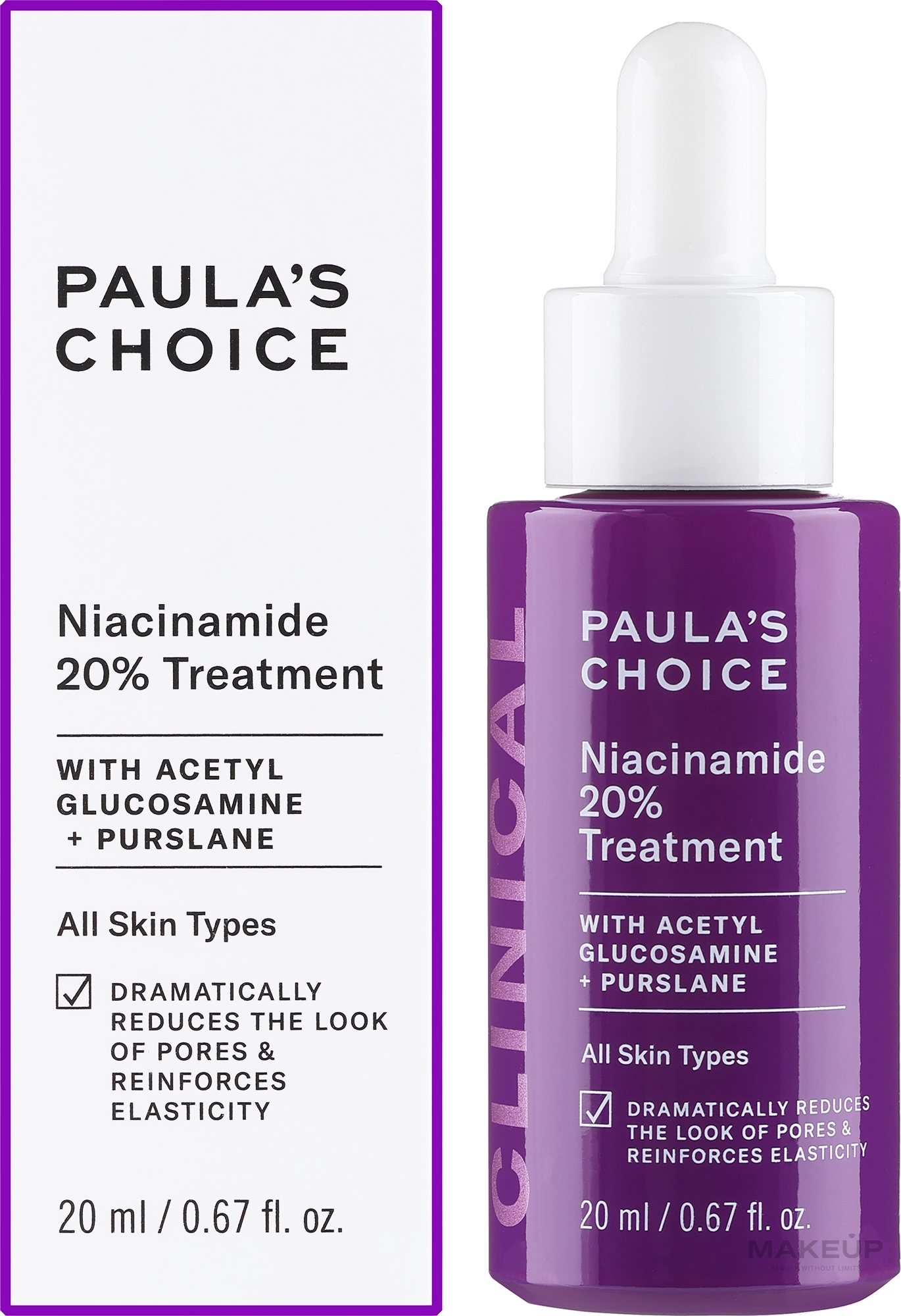 Wysoce skoncentrowane serum niacynamidowe - Paula's Choice Clinical Niacinamide 20% Treatment — Zdjęcie 20 ml