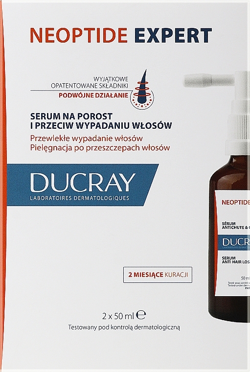Serum o podwójnym działaniu przeciw wypadaniu i na porost włosów - Ducray Neoptide Expert Serum Anti-Hair Loss & Growth — Zdjęcie N1