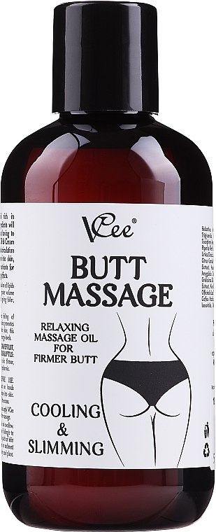 Relaksujący olejek do masażu pośladków - VCee Butt Massage Relaxing Massage Oil For Firmer Butt