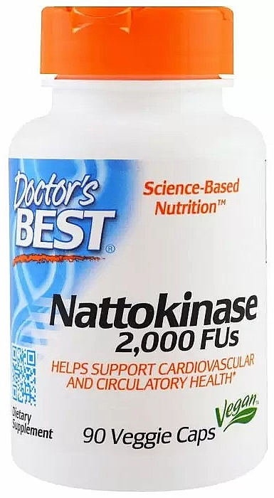 Suplement diety Nattokinase, w kapsułkach - Doctor's Best Nattokinase 2000 FU — Zdjęcie N1