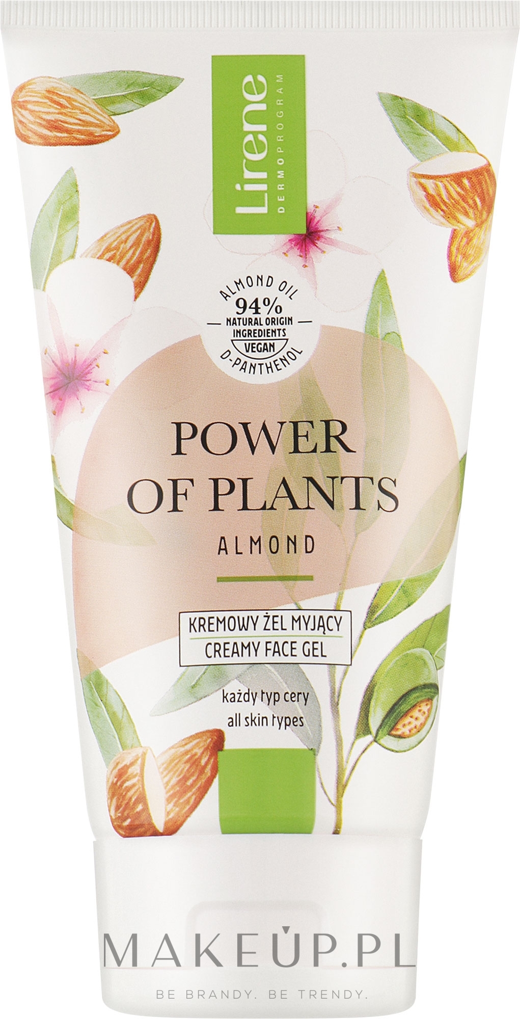 Kremowy żel do twarzy - Lirene Power Of Plants Migdal Creamy Washing Gel — Zdjęcie 150 ml
