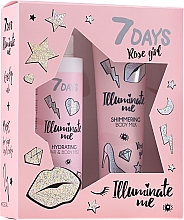 Kup Zestaw - 7 Days Illuminate Me Rose Girl (b/milk 150 ml + mist 180 ml)