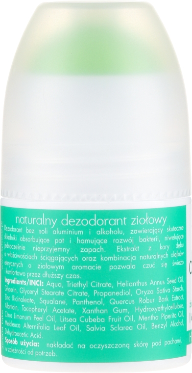 Naturalny dezodorant ziołowy w kulce - Sylveco — Zdjęcie N2
