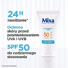 Codzienny krem nawilżający - Mixa Hyaluronic Acid Daily Invisible SPF50 Cream — Zdjęcie N7