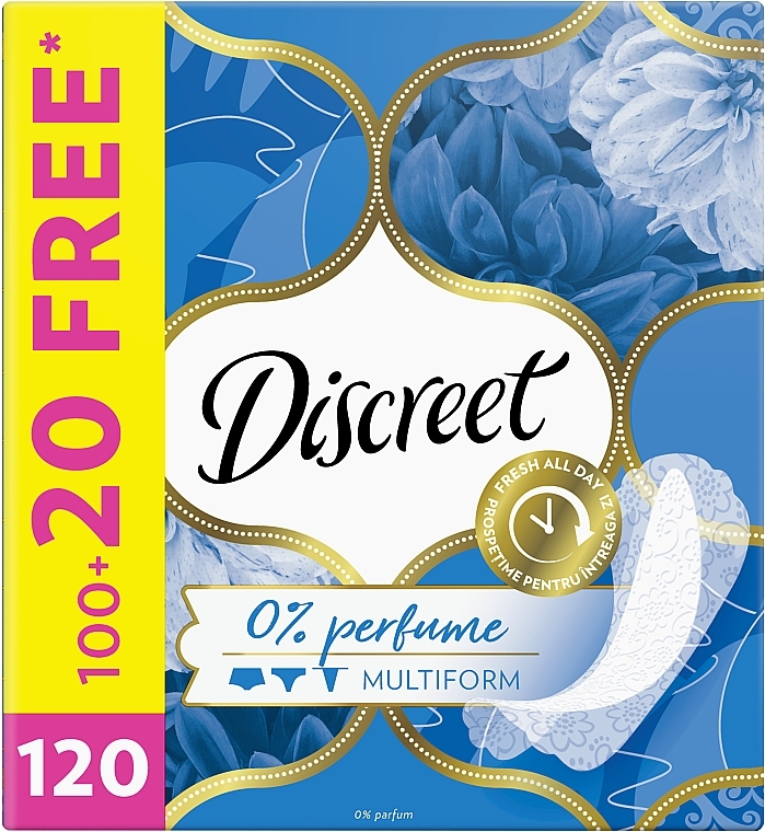 Codzienne podpaski higieniczne, 120 sztuk - Discreet Multiform 0% Perfume — Zdjęcie N2