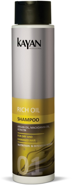 Szampon do włosów suchych i zniszczonych - Kayan Professional Rich Oil Shampoo