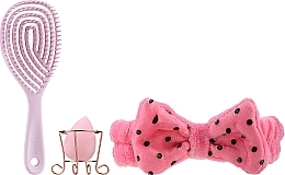 Zestaw upominkowy (brush + hair band + sponge) - Donegal Pink — Zdjęcie N2