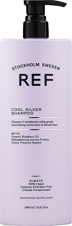 Srebrny szampon neutralizujący żółte odcienie - REF Cool Silver Shampoo — Zdjęcie N5