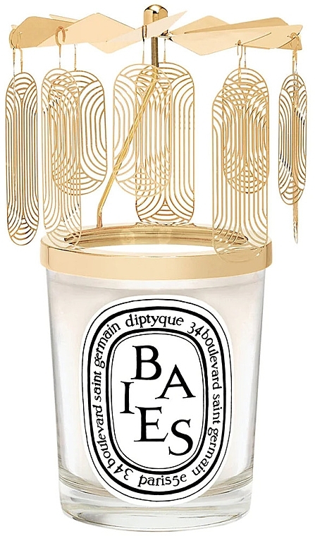 Diptyque Baies Scented Candle and Carousel Gift Set (candle/190g + acc/1pc)  - Zestaw