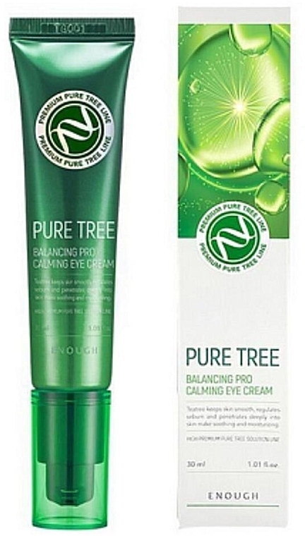 Krem pod oczy z ekstraktem z drzewa herbacianego - Enough Premium Pure Tree Balancing Pro Calming Eye Cream — Zdjęcie N1