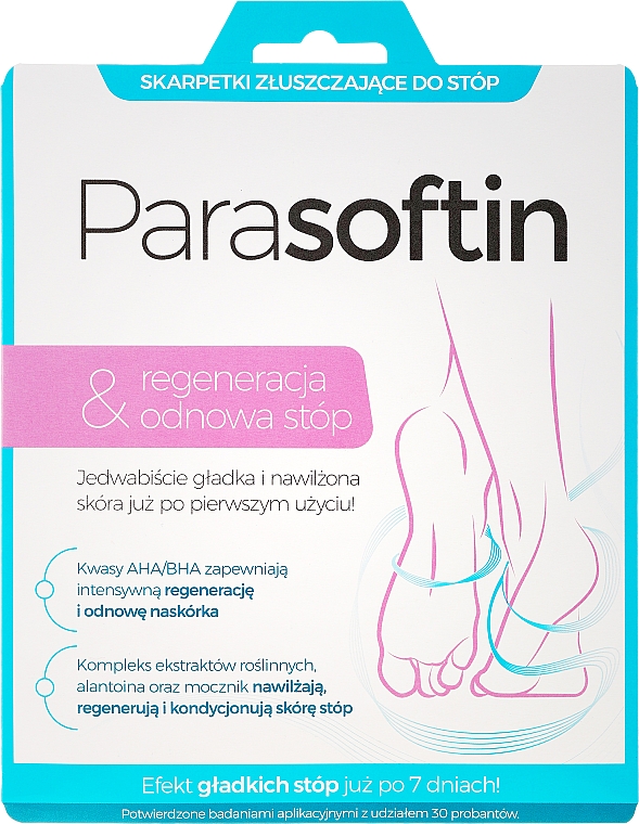 Skarpetki złuszczające do stóp - Parasoftin Exfoliating Foot Treatment Socks
