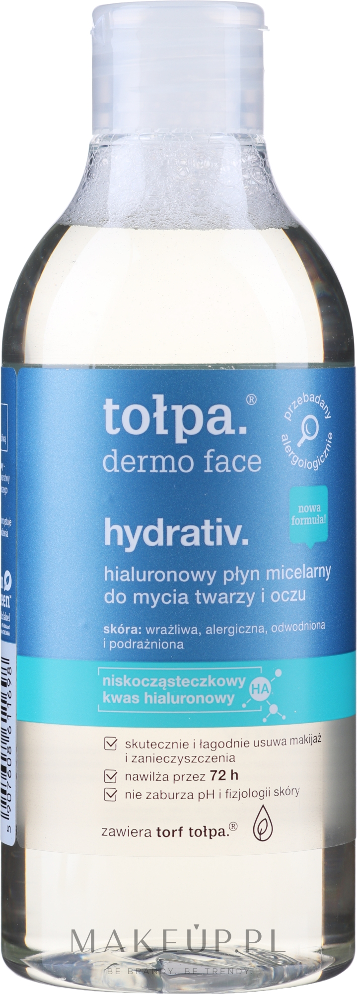 Nawilżający płyn micelarny do mycia twarzy i oczu - Tołpa Dermo Face Hydrativ — Zdjęcie 400 ml