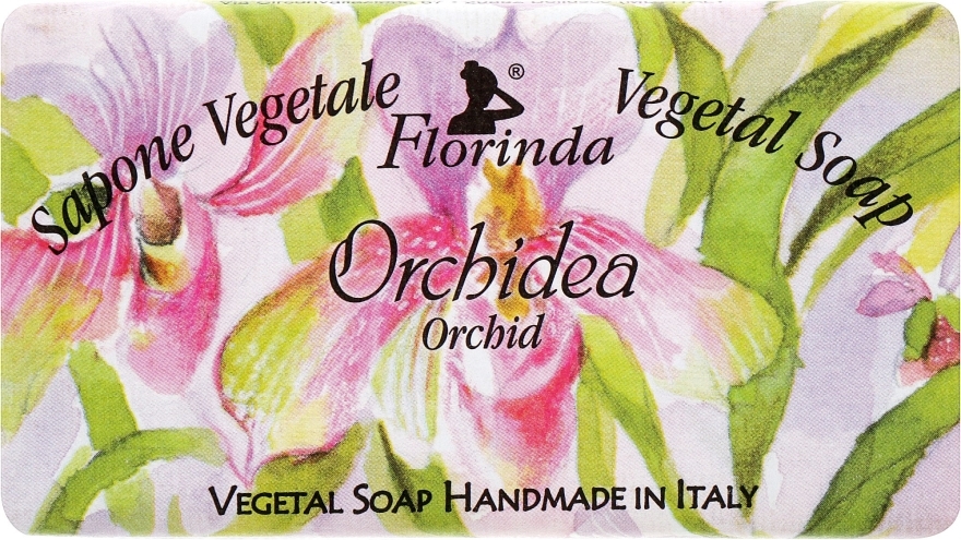 Mydło naturalne w kostce Orchidea - Florinda Sapone Vegetale Vegetal Soap Orchid — Zdjęcie N1