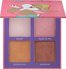 Paleta rozświetlaczy do twarzy - I Heart Revolution Looney Tunes Bunny Shadow Palette — Zdjęcie N1