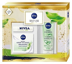 Kup Zestaw - Nivea Beauty Care (f/cr 50 ml + f/scr 75 ml + balm 4.8 g)