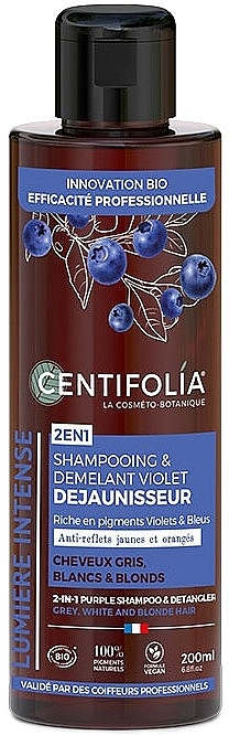 Szampon do włosów siwych i blond - Centifolia Purple Shampoo & Detangler 2in1 — Zdjęcie N1