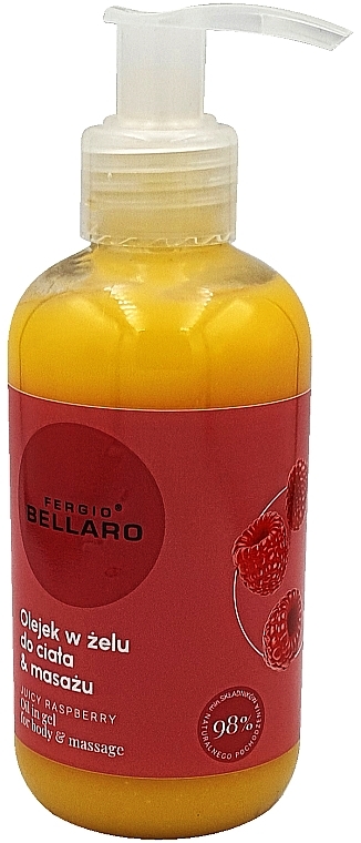 Olejek w żelu do ciała i masażu Juicy Raspberry - Fergio Bellaro Oil Body And Massage — Zdjęcie N1