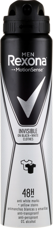Antyperspirant w sprayu Invisible Black+White Clothes - Rexona Deodorant Spray — Zdjęcie N3