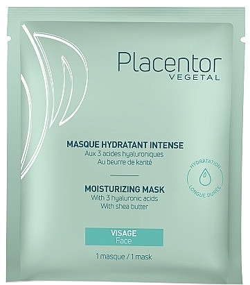 Nawilżająca maska na twarz - Placentor Vegetal Moisturizing Mask — Zdjęcie N1