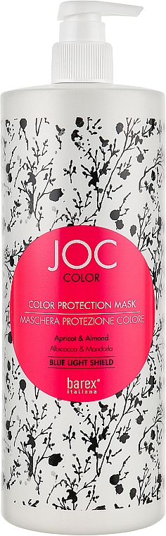 Maska chroniąca kolor do włosów farbowanych z morelą i migdałami - Barex Joc Color Protection Mask Blue Light Shield — Zdjęcie N2