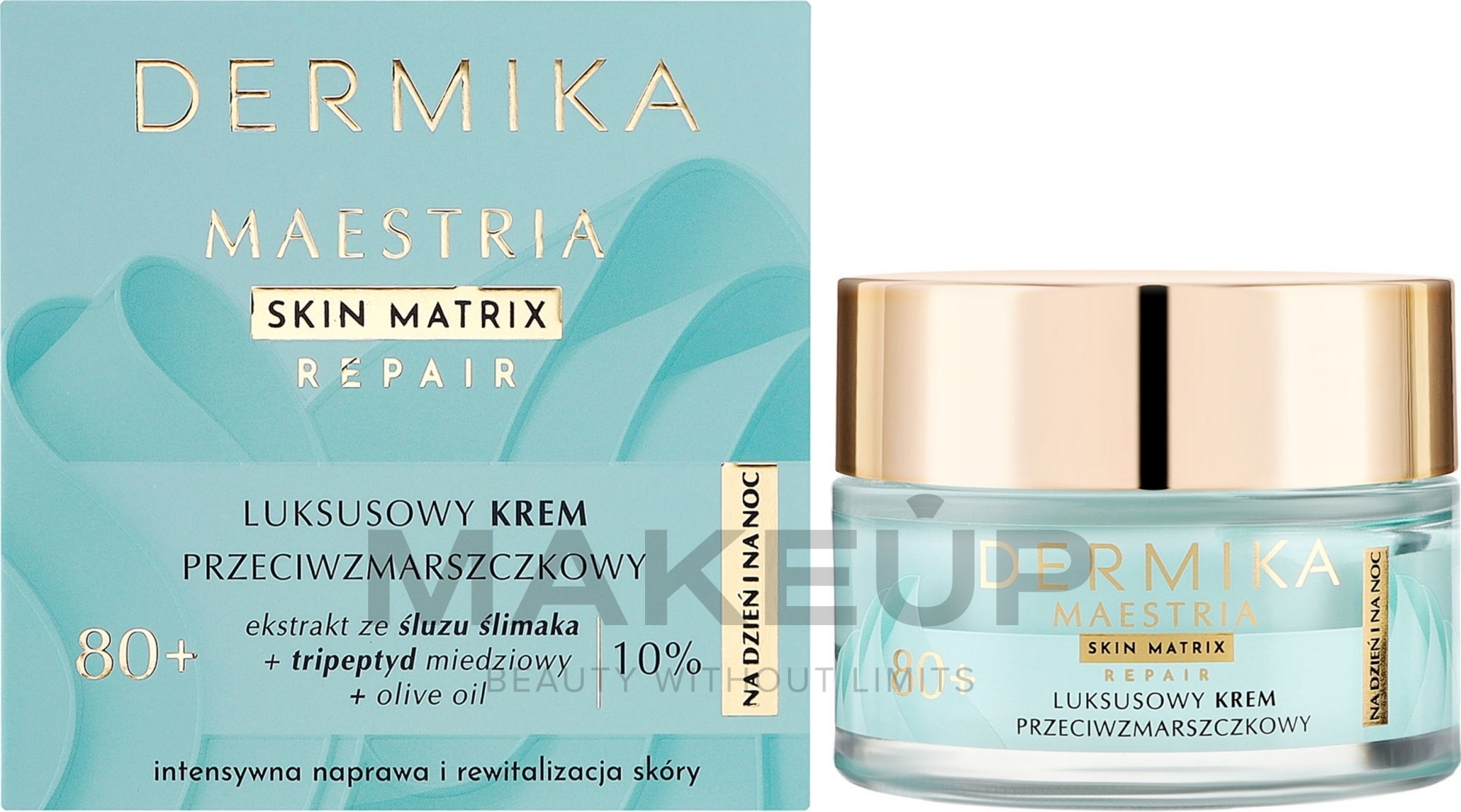 Luksusowy krem przeciwzmarszczkowy 80+ na dzień i na noc dla skóry dojrzałej, w tym wrażliwej. - Dermika Maestria Skin Matrix — Zdjęcie 50 ml