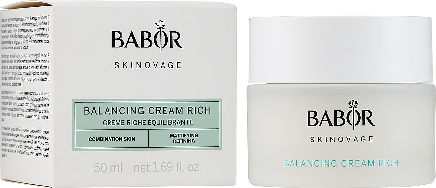 Bogaty nawilżający krem do skóry mieszanej - Babor Skinovage Balancing Cream Rich — Zdjęcie N2