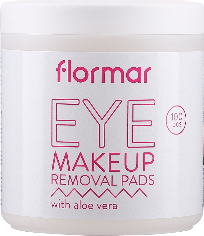 Płatki z aloesem do demakijażu - Flormar Eye Make-Up Removal Pads with Aloe-Vera — Zdjęcie N1